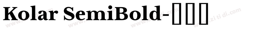 Kolar SemiBold字体转换